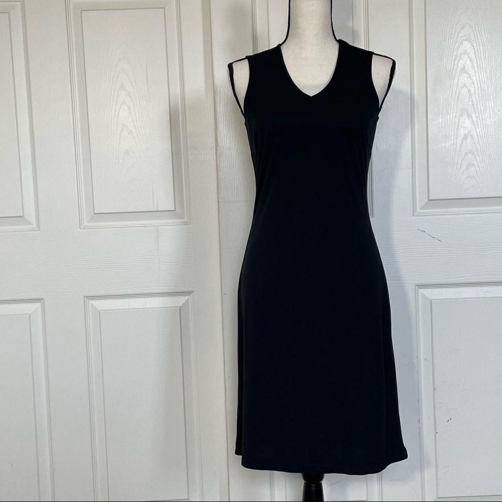 Mossimo Sleeveless V-Neck Black Midi Dress, 6